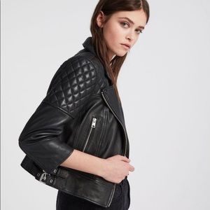 All Saints Beattie Leather Jacket